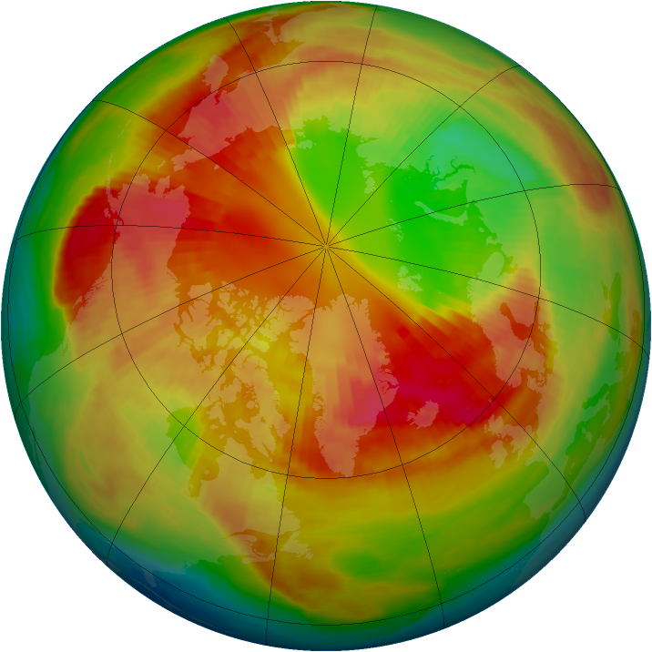 Arctic ozone map for 28 February 1998